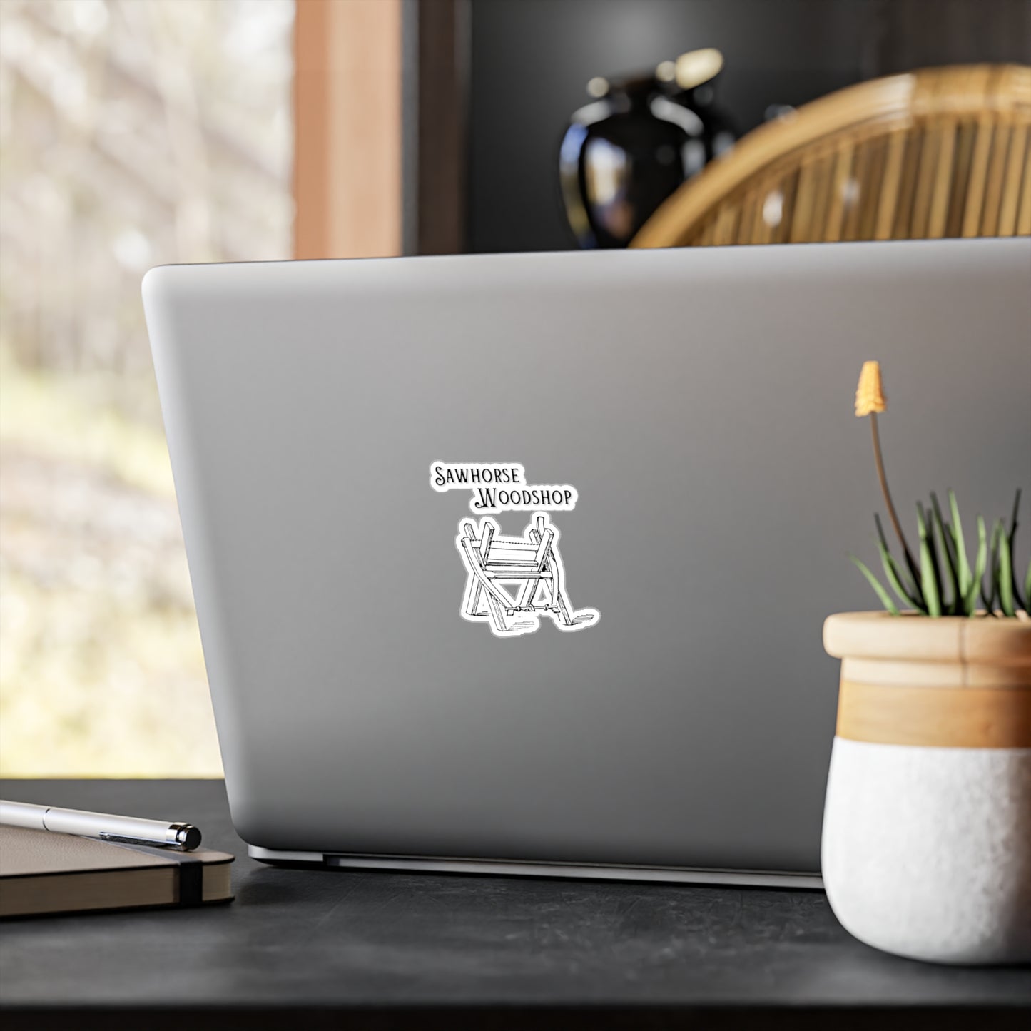 Sawhorse Woodshop Vinyl Decals