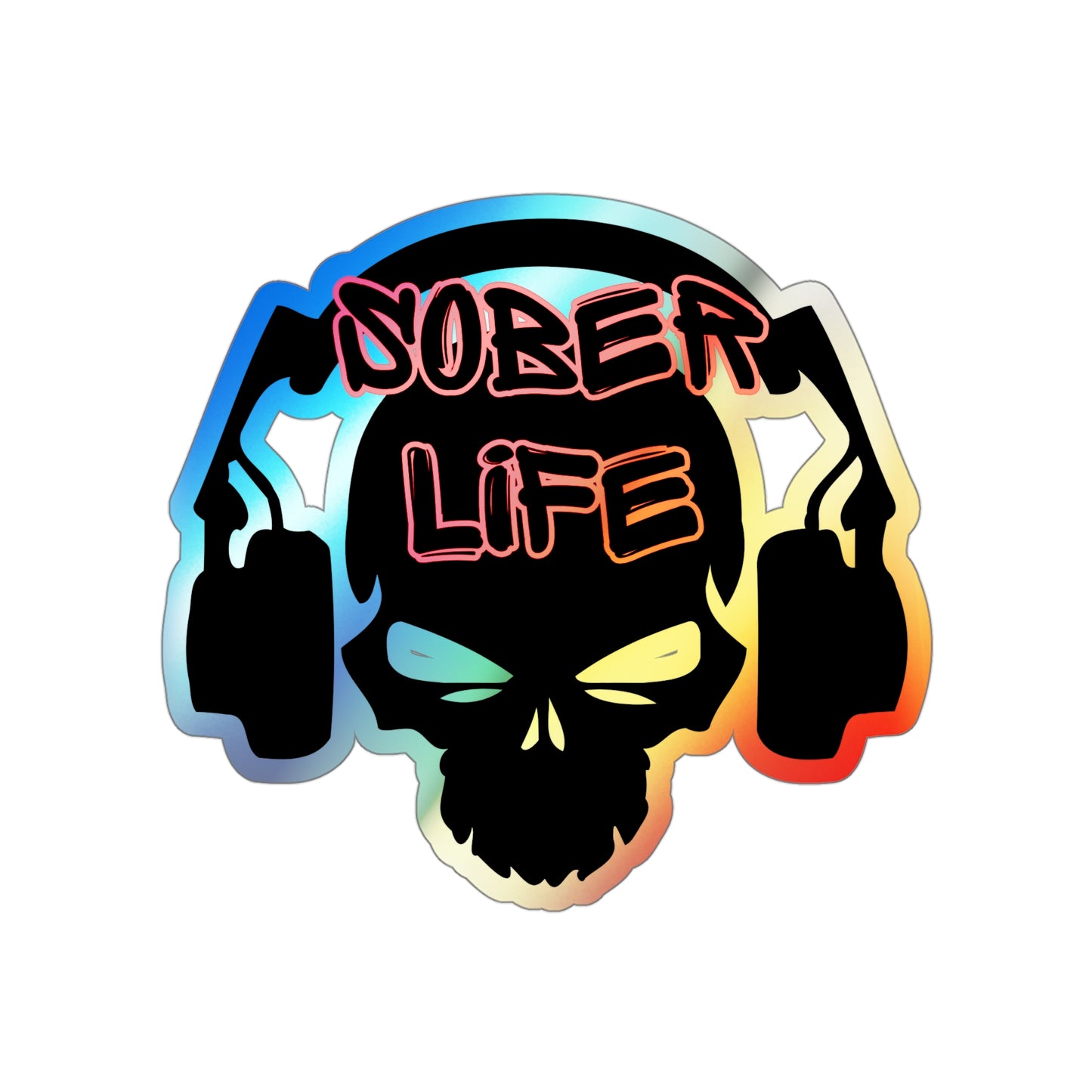 Sober Life DJ Holographic Stickers