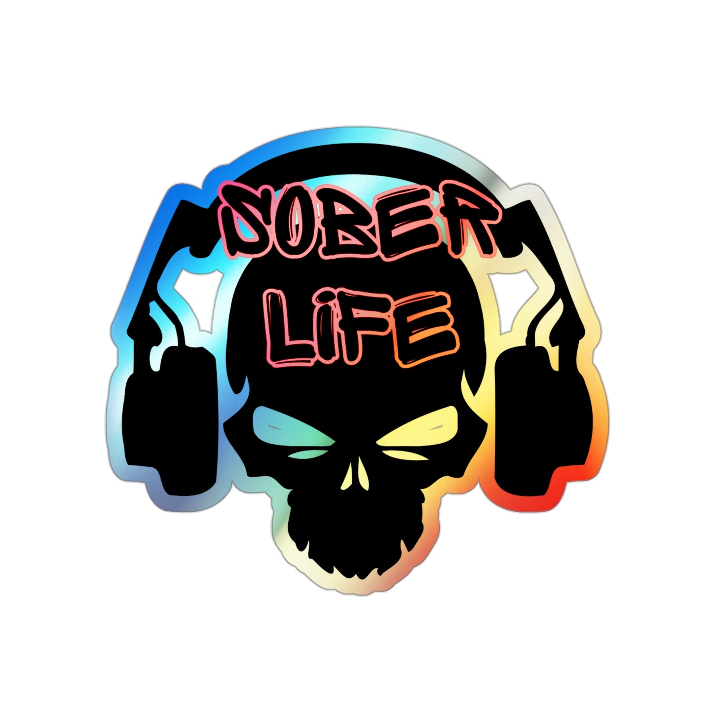 Sober Life DJ Holographic Stickers