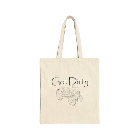Get Dirty Tractor Canvas Tote