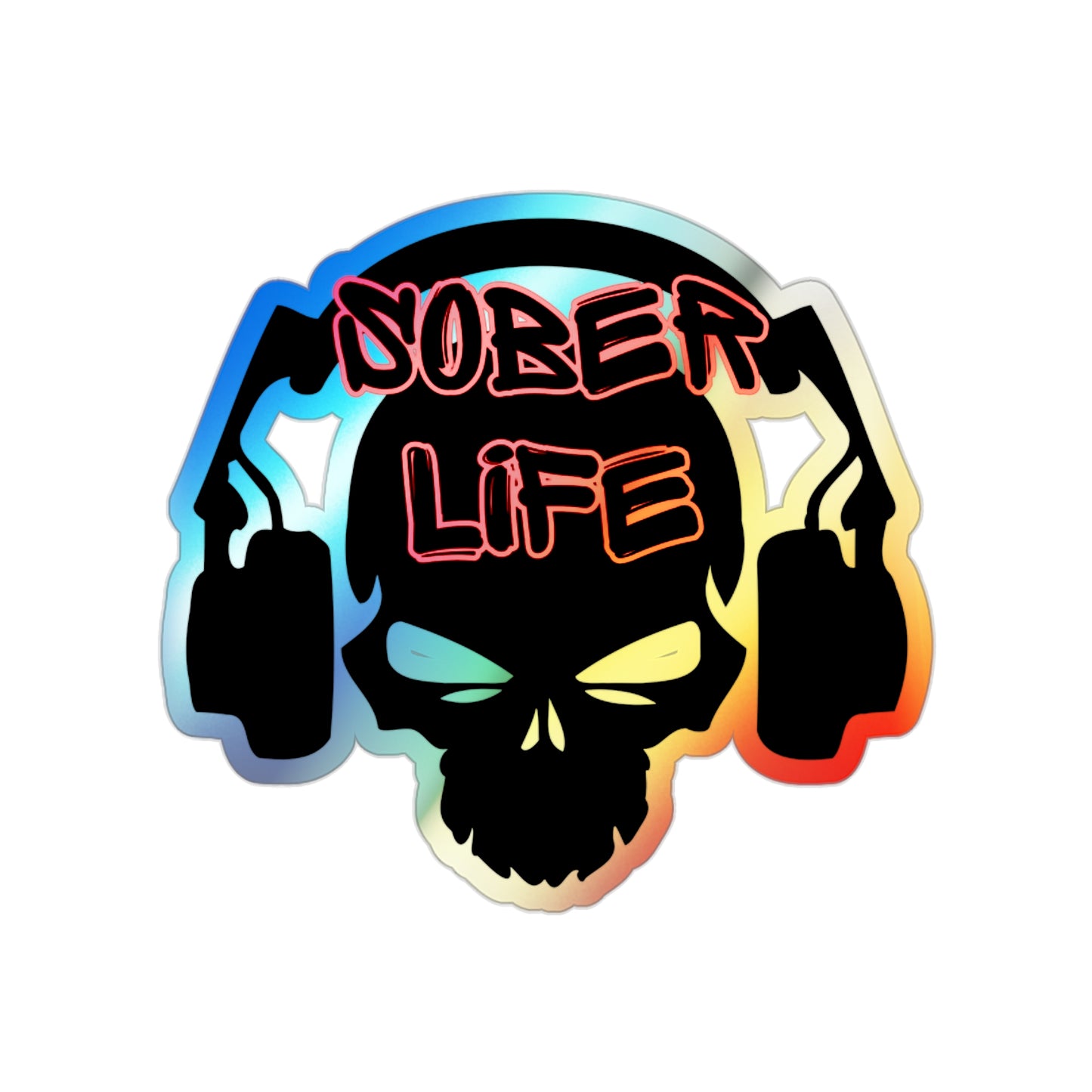 Sober Life DJ Holographic Stickers