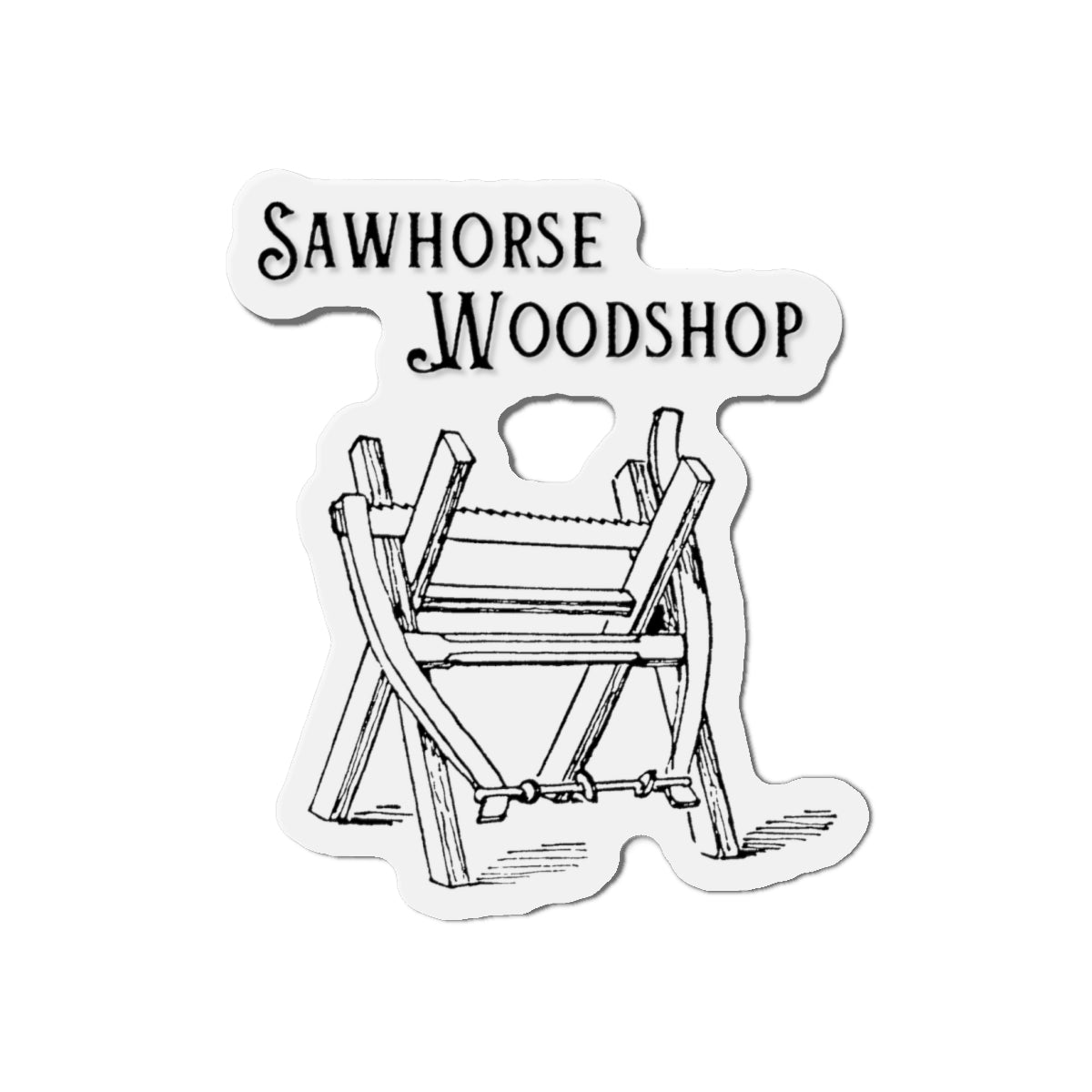 Sawhorse Woodshop Magnet