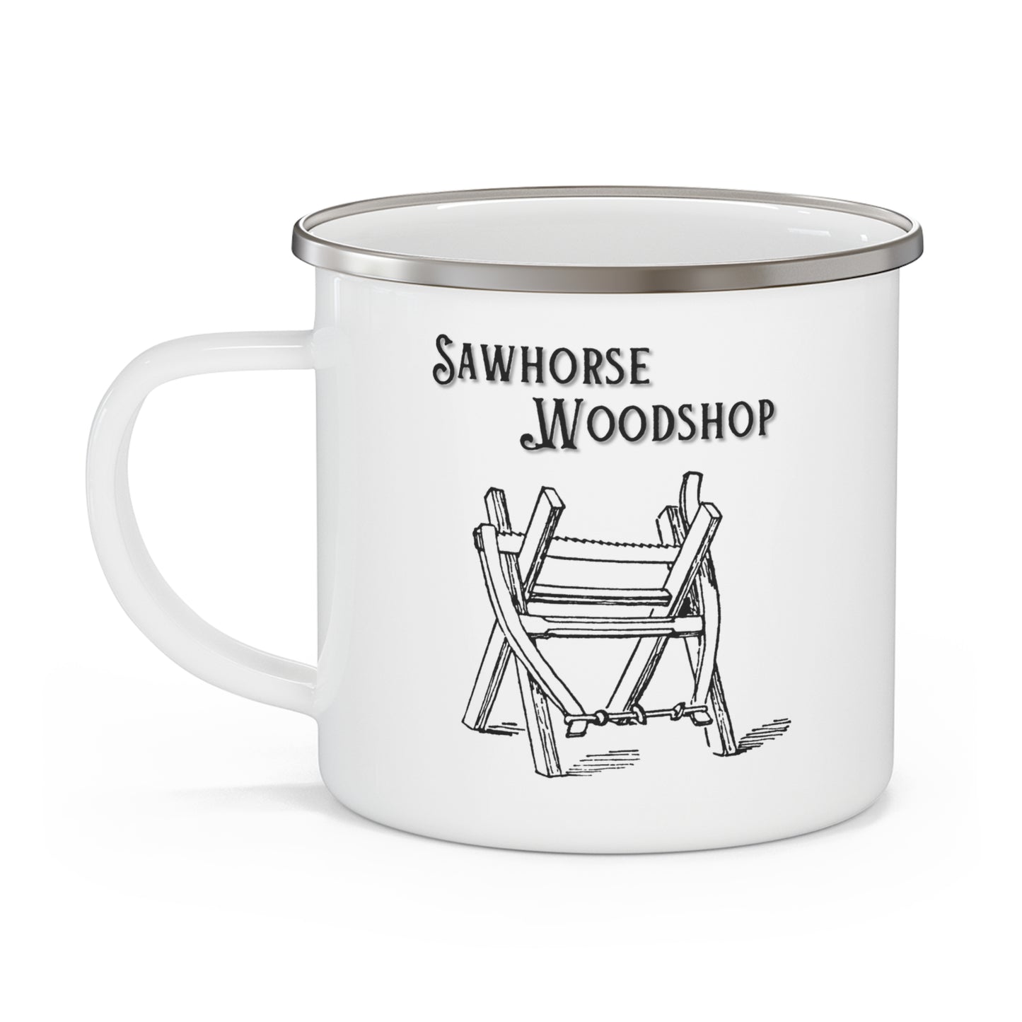 Sawhorse Woodshop Camp Mug