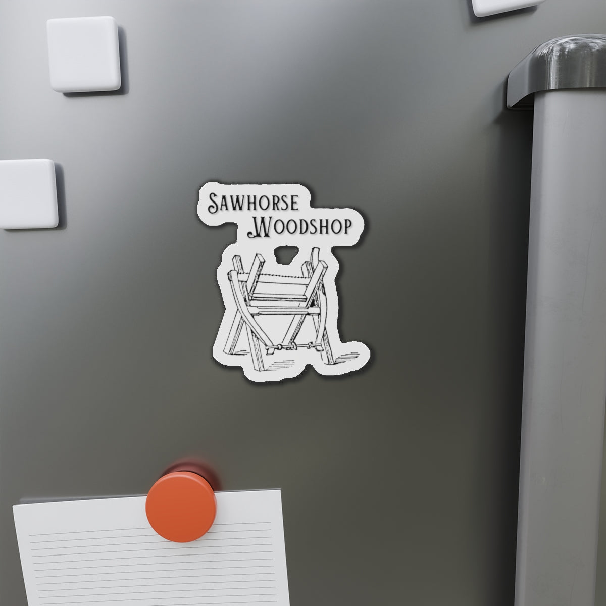 Sawhorse Woodshop Magnet