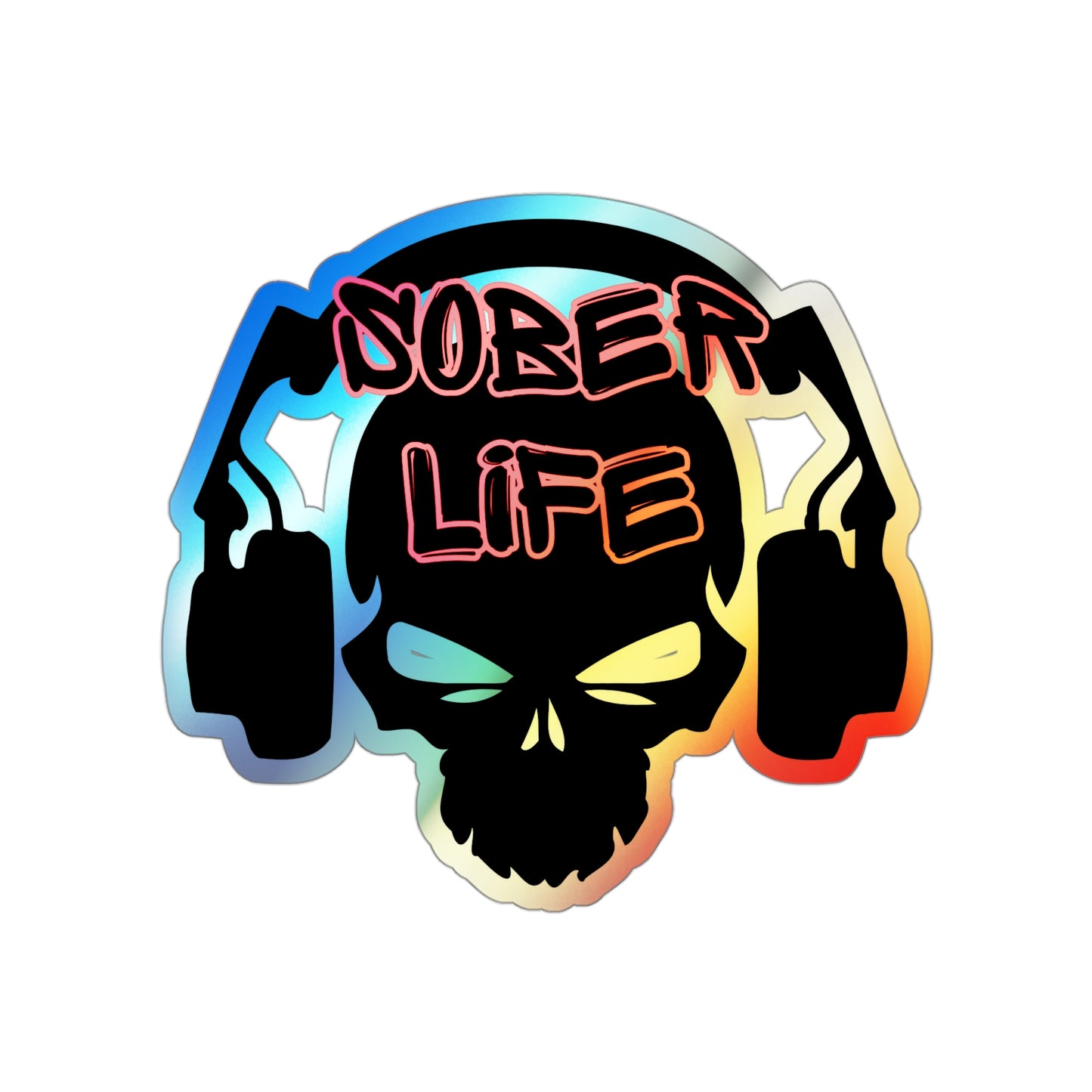 Sober Life DJ Holographic Stickers