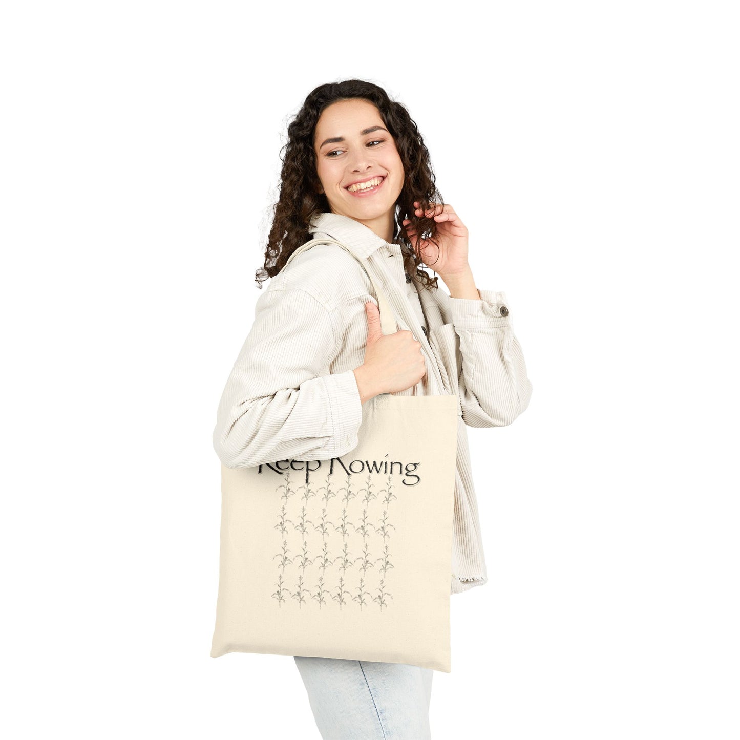 Keep Rowing Canvas Tote