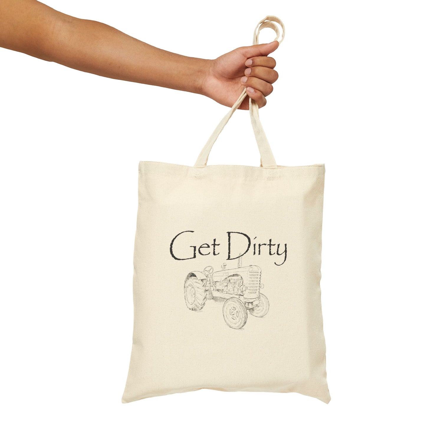 Get Dirty Tractor Canvas Tote