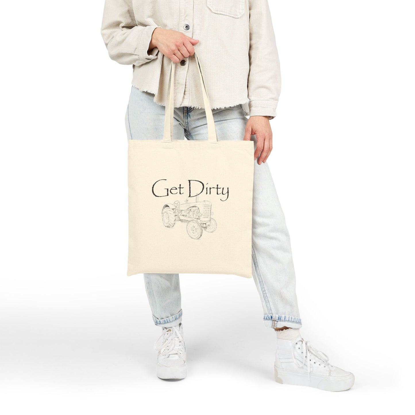 Get Dirty Tractor Canvas Tote