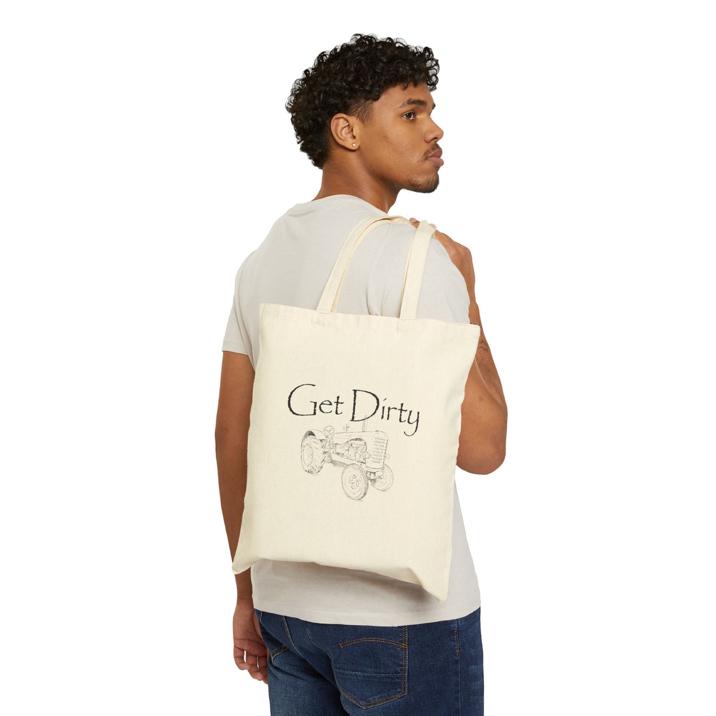Get Dirty Tractor Canvas Tote